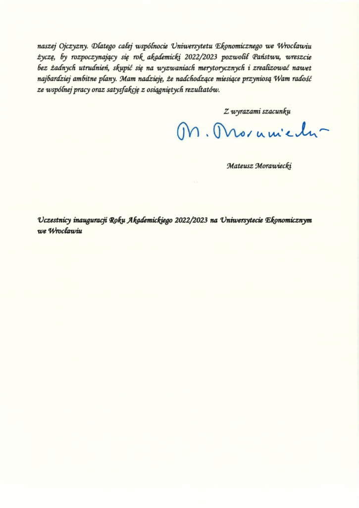 List gratulacyjny od prezesa_rady_ministrow_mateusza_morawieckiego