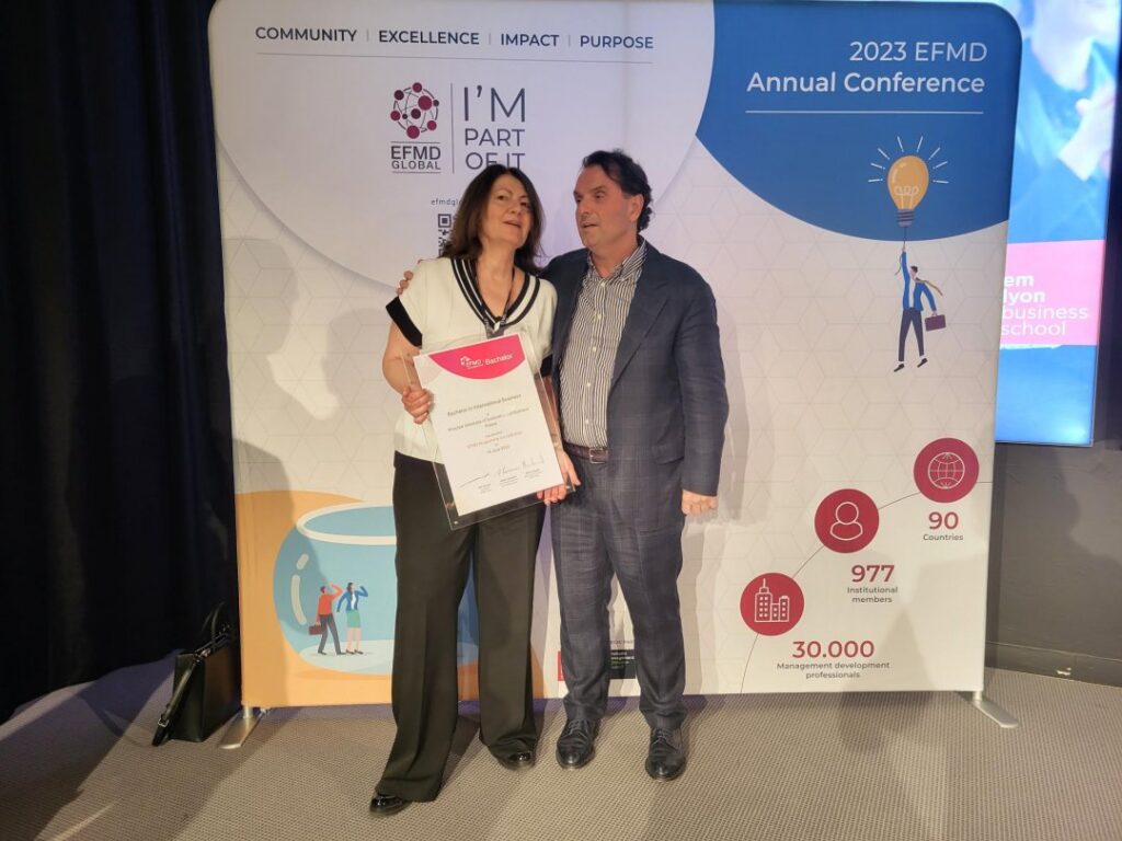 certyfikat akredytacji EFMD Global dla kierunku International Business UEW
