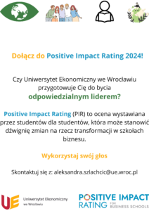 positive impact rating 2024 uniwersytet ekonomiczny we wrocławiu