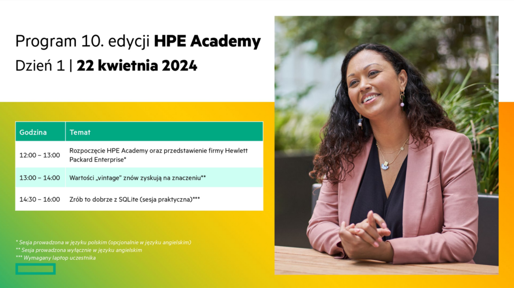 10. edycja Programu HPE Academy - agenda