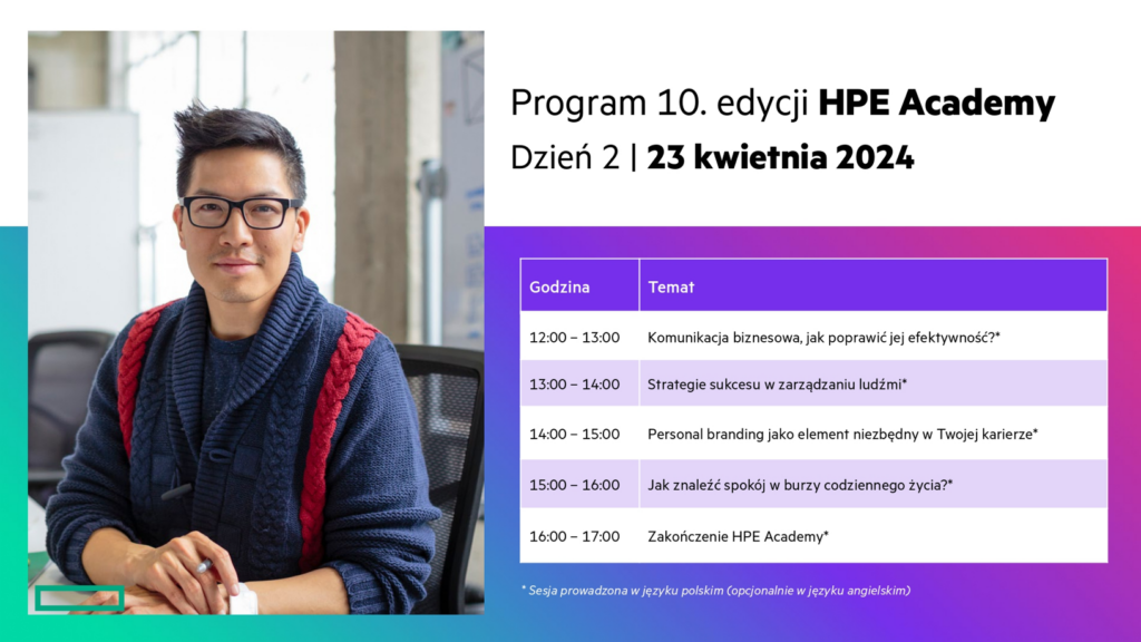 agenda 10. edycja Programu HPE Academy