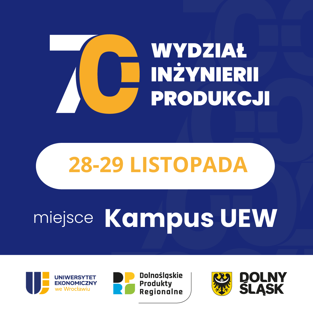plakat Jubileusz 70-lecia Wydziału Inżynierii Produkcji UEW