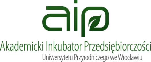 logo - Uniwersytet Przyrodniczy we Wrocławiu - Akademicki Inkubator Przedsiębiorczości