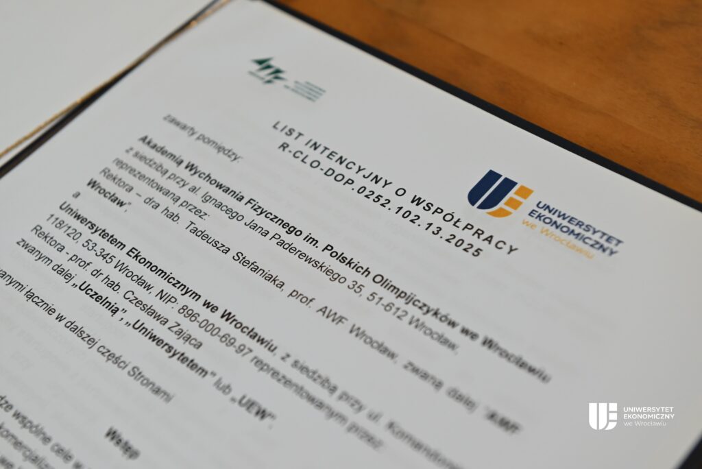 Uniwersytetu Ekonomicznego we Wrocławiu (UEW) oraz Akademii Wychowania Fizycznego we Wrocławiu (AWF) podpisany list intencyjny
