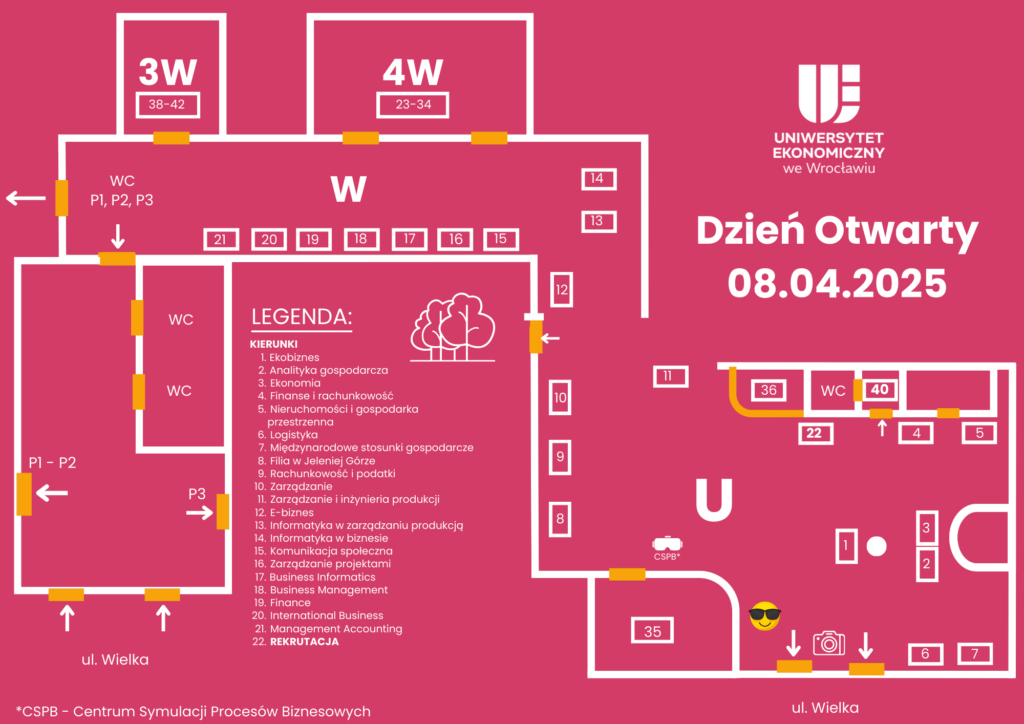 Dzień Otwarty na UEW plan UEW