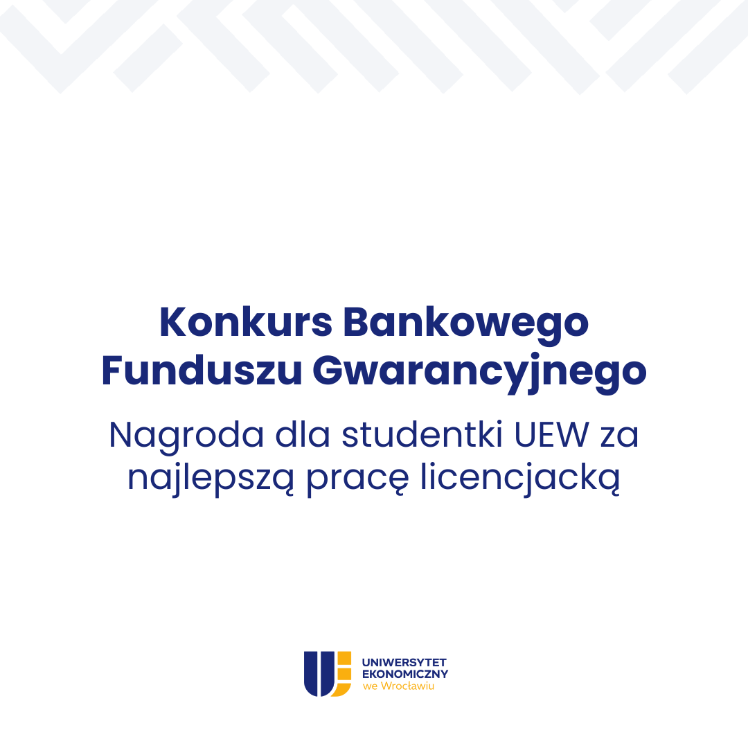 nagroda dla studentki UEW za pracę licencjacką