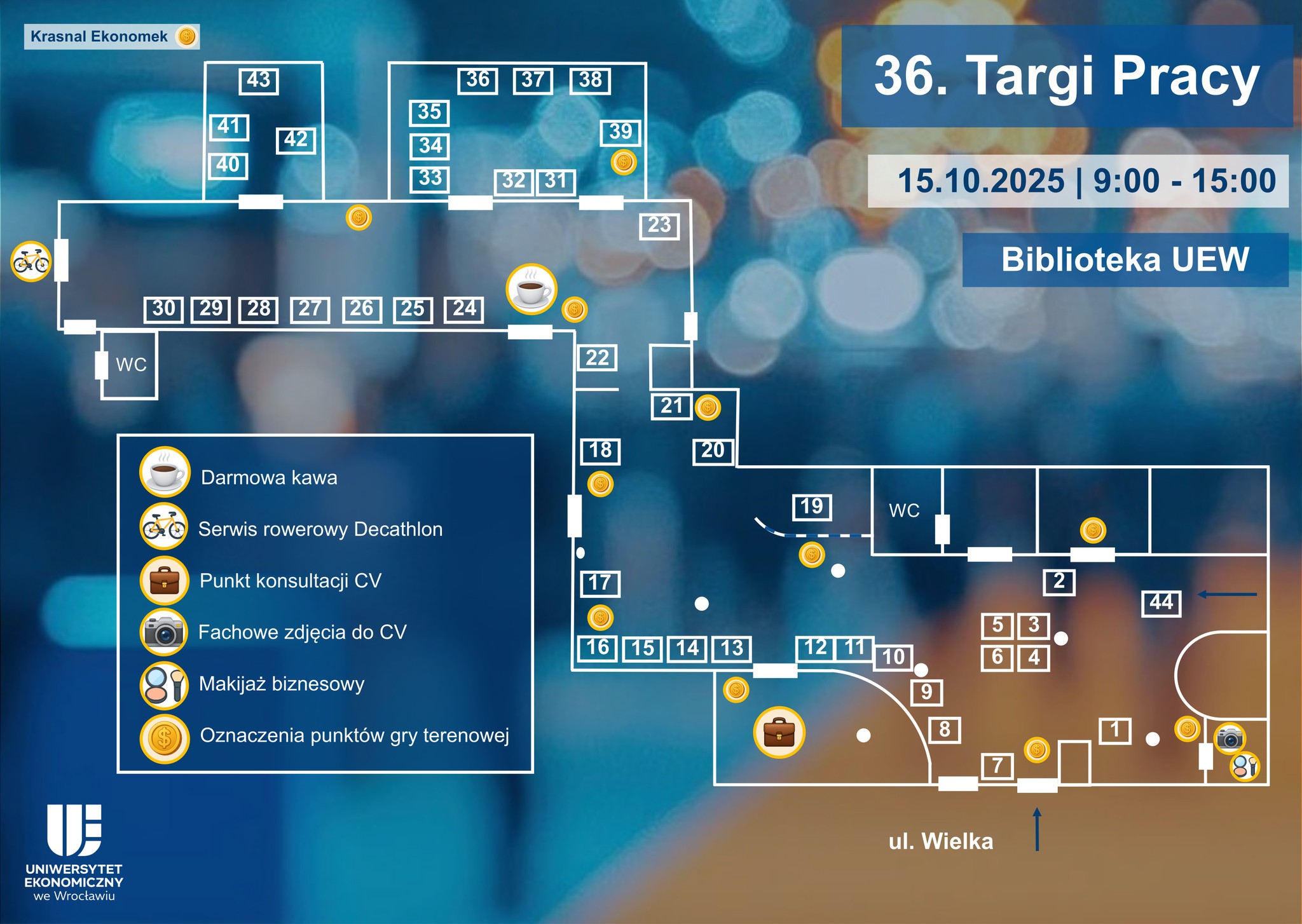 Targi Pracy UEW 2025 - mapa