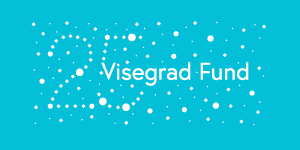 Logo Visegrad Fund - 25 years w kolorze turkusowym