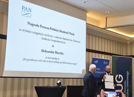 Nagroda Prezesa PAN dla Aleksandra Mercika