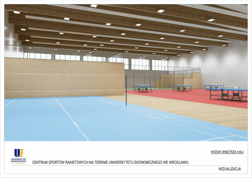 Centrum Sportów Rakietowych UEW – wizualizacja